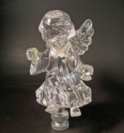 Lamp Finial Clear Acrylic Angel