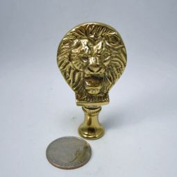Lamp Finial Brass Lion Head
