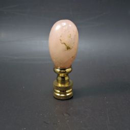 Lamp Finial Small Pink Stone Quartz Rustic