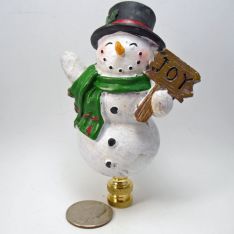 Lamp Finial Top Hat Snowman