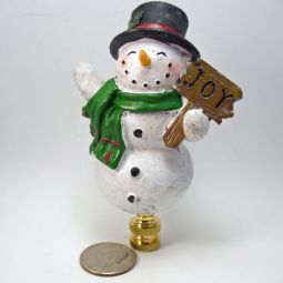 Lamp Finial Top Hat Snowman