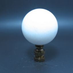 Lamp Finial Large White Stone Marble Ball