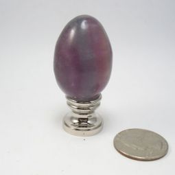 Lamp Finial Purple Amethyst Egg