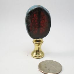 Lamp Finial Purple Geode Stone