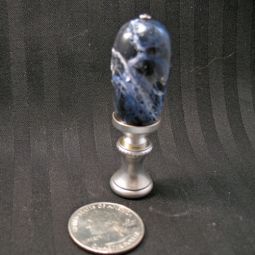 Lapis Blue Stone Oval Lamp Finial