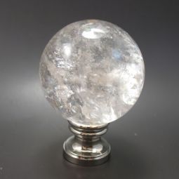 Lamp Finial Amazing Clear Quartz Ball