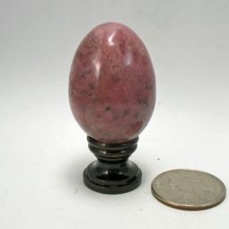 Lamp Finial Rose Pink Stone Egg