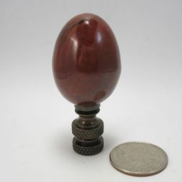 Lamp Finial Blood Red Jasper Egg Stone