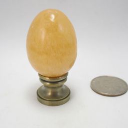 Lamp Finial Yellow Stone Jade Egg