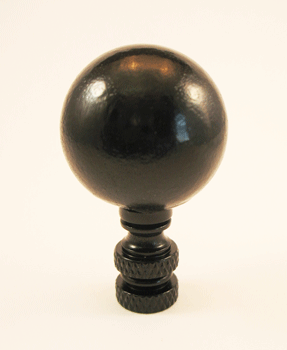 Finial:  Black Painted Wooden  Ball. 2" overall