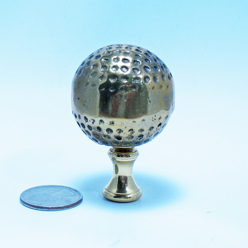 Lamp Finial Large Vintage Brass Ball