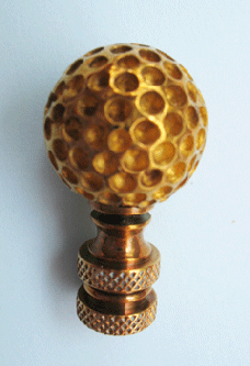 Vintage Brass "Golf Ball"  2" tall  overall