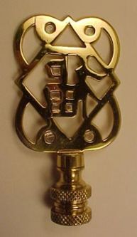 Polished Brass Symbol 3 inch finial