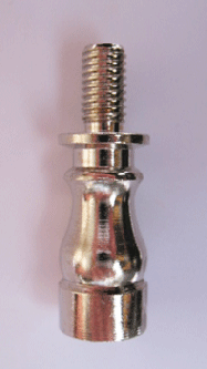 Nickel Plated Shade and Finial Riser. 1"