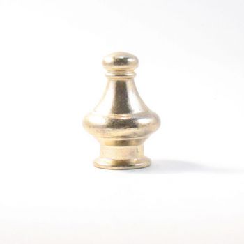 Lamp Finial Brass Plated Flame Knob T525 
