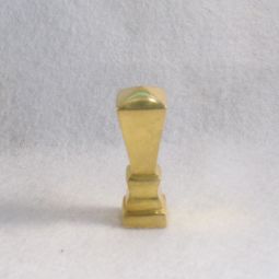 Lamp Finial:  Brass Knob Square 3/8" 1/8ip Thread