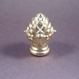 Lamp Finial Brass Plated 3/8 1/8ip Knob