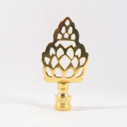 Lamp Finial Pineapple Symbol Gold Plated Brass