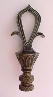 . "Pointed Triangle Antiqued Bronze 3"" tall overall"