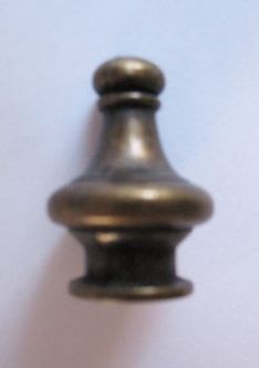 Antiqued Brass Knob .( 3/8", 1/8ip thread)  1 1/4" tall overall