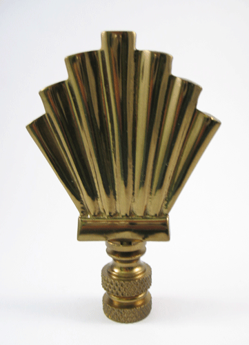 Finial:  Antiqued Fan.  3" overall