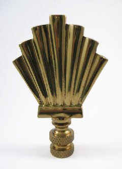 Finial:  Antiqued Fan.  3" overall