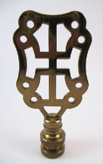Finial:  Asian Symbol.  2 7/8" overall