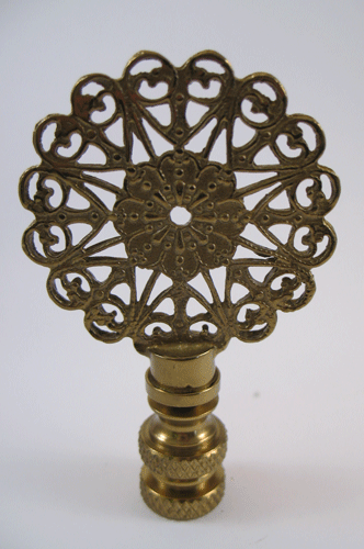 Finial:  Filigree Disk.  2 5/8" overall