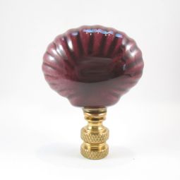 Finial:  Grape Rose Shell.  2 1/2" overall