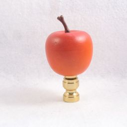 Lamp Finial; Red/Orange Novelty  Plastic Apple