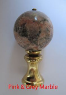 Rose Pink / Green Natural Stone 2 " tall overall