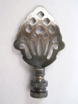 Finial: Pineapple Symbol. Pewter Finish. 3" overall