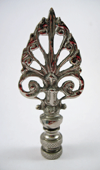 Finial:  Silver Plated Filigree Point. 3 1/2" overall