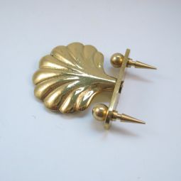 Lamp Finial  Brass Shell for a Clip on Bulb Lampshade
