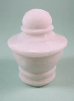 Finial:  The Perfect Faux Alabaster Knob. 1 5/8" overall