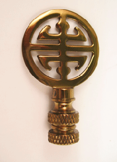 Finial:  Small Symbol. 2 1/4" overall