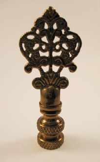 Finial:  Fancy Filigree Point.  2 1/2" overall
