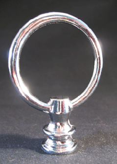 Finial: Chrome Ring 2 5/8" overall