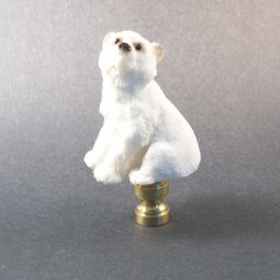Lamp Finial;  Polar Bear Cub