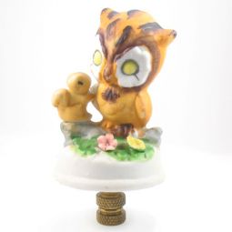 Lamp Finial: Ceramic Owl