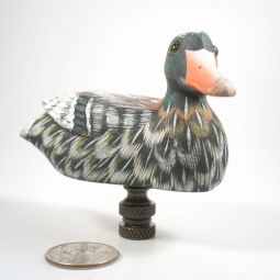Lamp Finial Large Wooden Hand Painted Duck