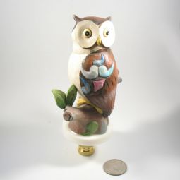 Lamp Finial Ceramic Owl