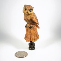 Lamp Final Large Brown Resin Owl