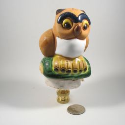 Lamp Finial Pottery Bird Owl