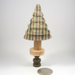 Lamp Finial Rustic Wooden Hand Turned Christmas Tree