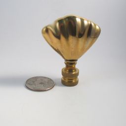 Lamp Finial Gold Wash Ceramic Shell