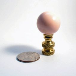 Lamp Finial Pink 25 mm Ceramic Ball
