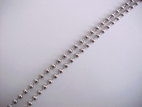 Small #3  Silver Ball Chain sold by the foot