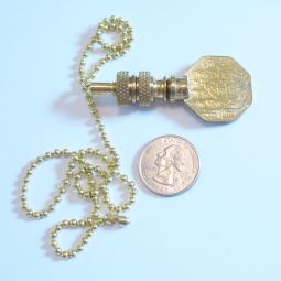 Fan or Light Pull Chain Brass Asian Coin