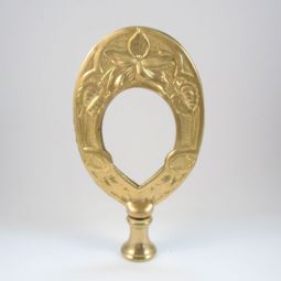Lamp Finial:  Large Brass Oval Loop